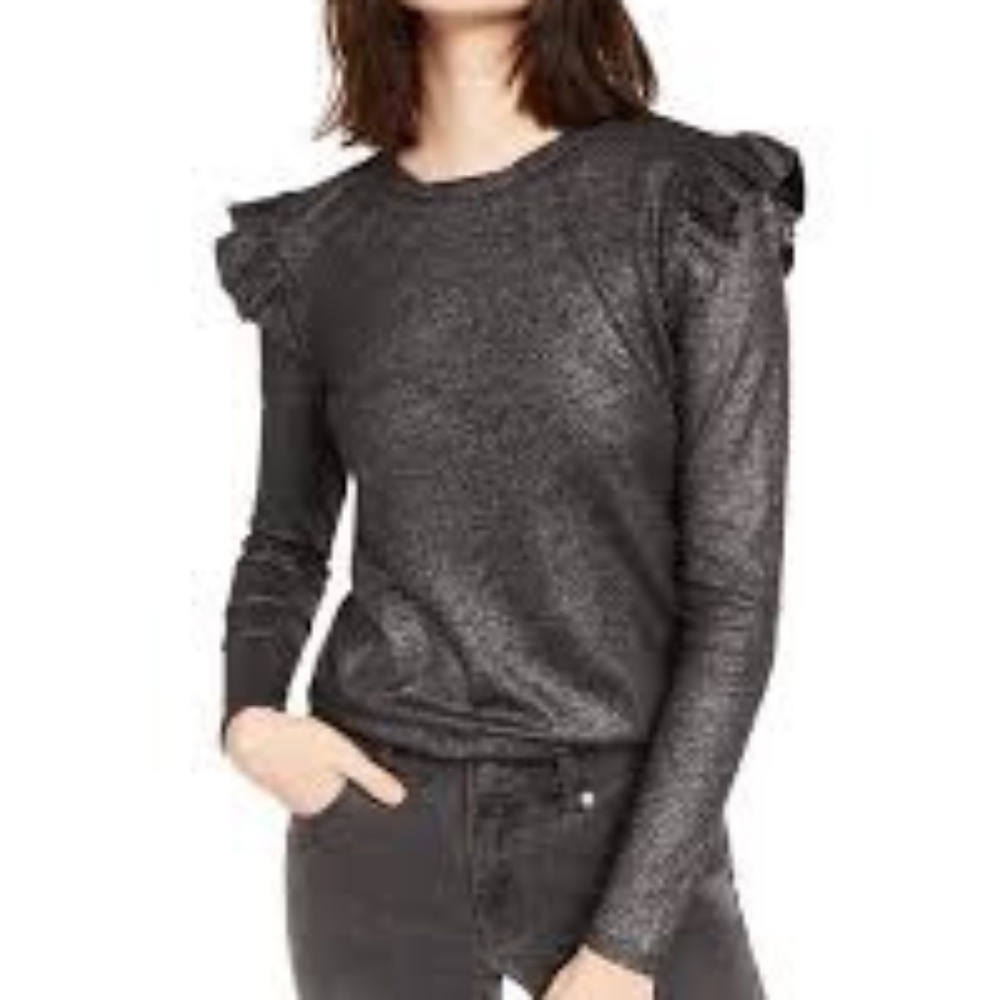 NWT Michael Kors Ruffle Shoulder Blouse